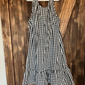 JCrew Gingham Shift Flutter Dress